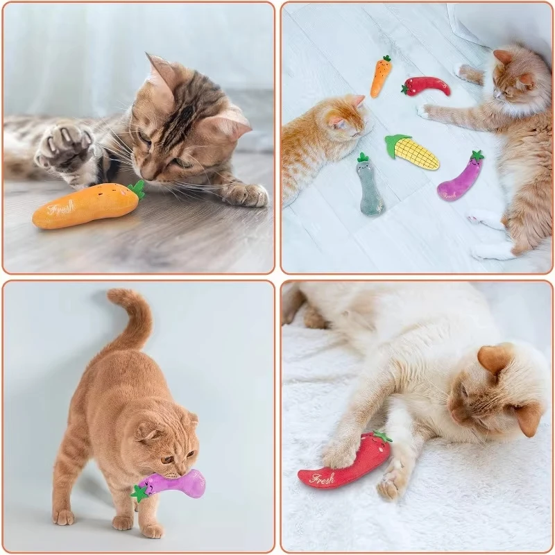 5 Pcs Plush Catnip Toys, Cat Self Entertainment Bite Toys, Anti-boredom and Anti-damage Home, Pet Cat Toys - Image 4