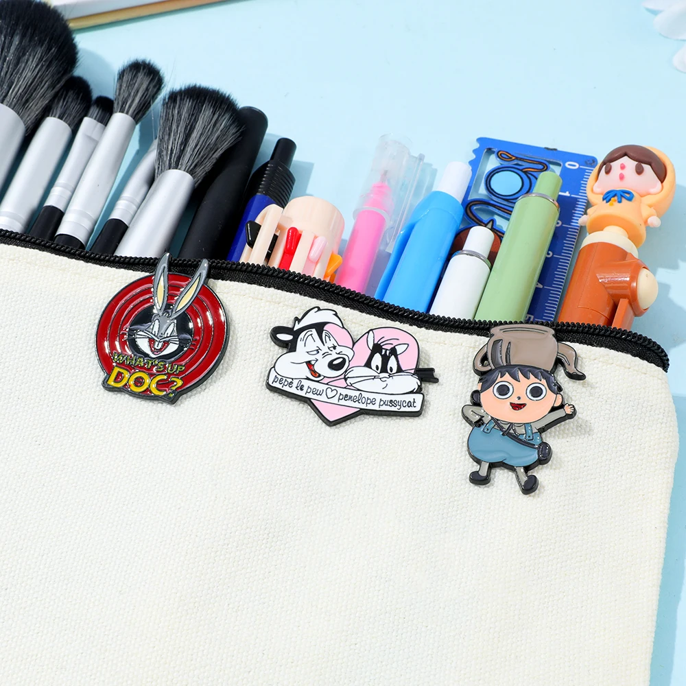 3 Pcs Anime Brooch Rabbit Animal Cartoon Individuality Enamel Pin Backpack Clothing Jewelry Metal Badge Accessories Gift - Image 9