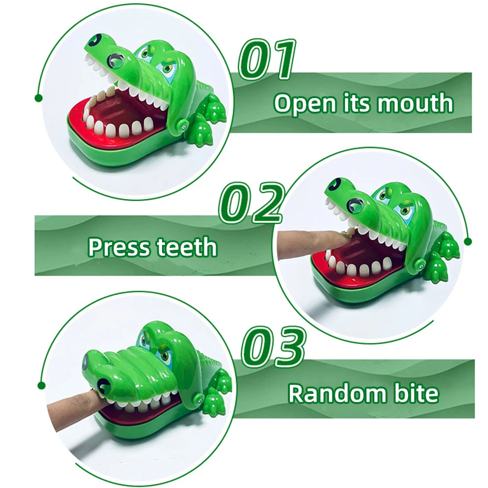 Crocodile Teeth Toys Children's Crocodile Bites Fingers Reaction Training Novelty Children's Lucky Game Trick Decompression Toy - Image 3