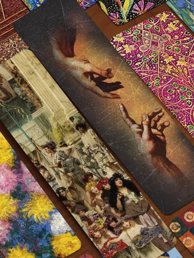 30pcs Vintage Art Bookmarks Reading Pages Books Labeled School Stationary Supplies DIY Aesthetic Bookmarks Kids Creative Gifts