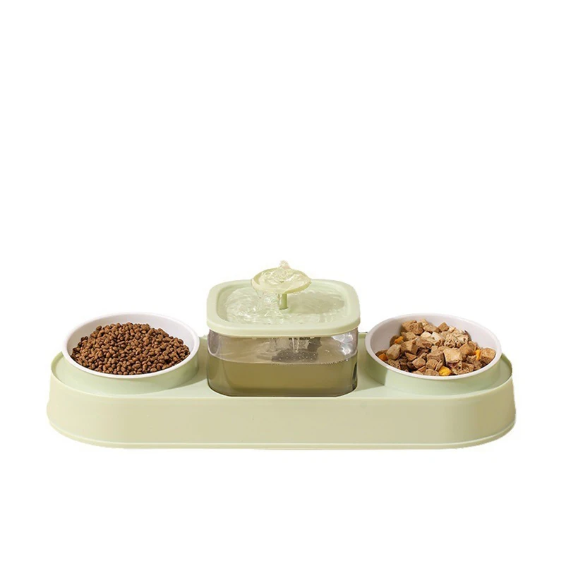 Cat Food Bowl Pet Automatic Feeder Water Dispenser Dog Cat Food Container Drinking Dish Anti Slip Double Bowl - Image 11
