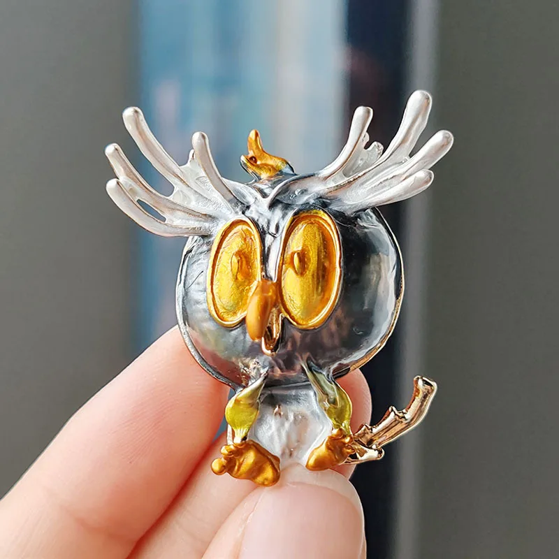 Lovely Enamel Owl Bird Brooches For Women Unisex Funny Angry Bird Cartoon Animal Brooch Daily Party Accessories Jewelry Gift - Image 3