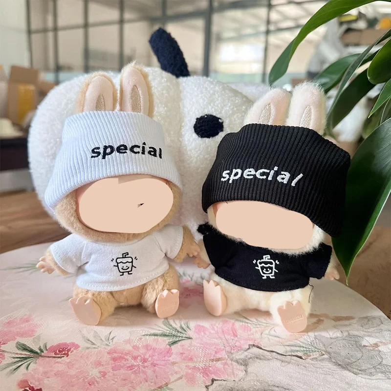 Cute Bunny Doll Accessories with Knitted Clothes Rabbit Ears Hat Heart Sweater for Toy Collectors Clothes - Image 6