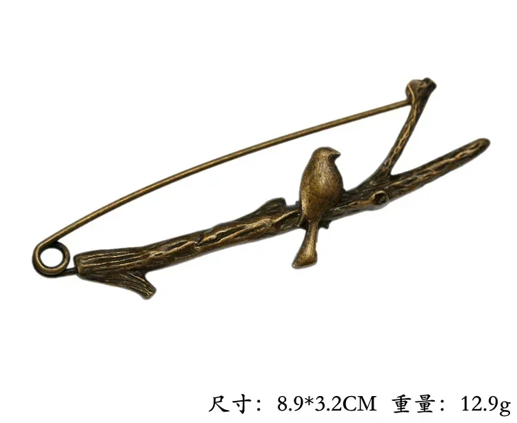 Creative Bird Pin Alloy Retro Branches Bamboo Brooch Simple Sweater Shawl Buckle Cardigan Hat Pin Women Men Accessories Jewelry - Image 20