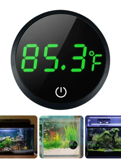 Fishtanks Thermometers with Precise/Centigrade Display LCD Thermometers for Aquariums