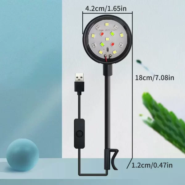 1PC Small Fish Tank Led Light Aquatic Grass Lighting Mini Fill Light Waterproof Aquarium Landscaping Accessories - Image 6