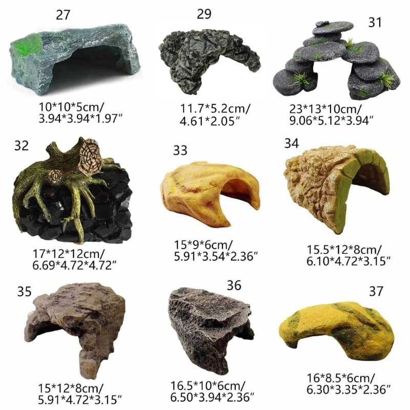 Landscaping Decorations Resin RockStone Cave Shelter House Aquariums Ornament - Image 6