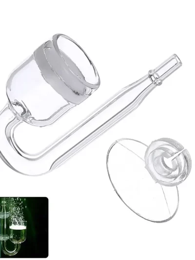 Glass Co2 Diffusers Aquarium Fish Tanks CO2 Diffusers Glass Cup Carbon Dioxide Reactor Ceramic Disces For Fish Tanks