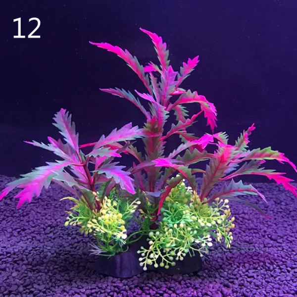 12 Kinds Artificial Aquarium Decor Plants Water Weeds Ornament Aquatic Plant Fish Tank Grass Decoration Accessories 14cm - Image 16