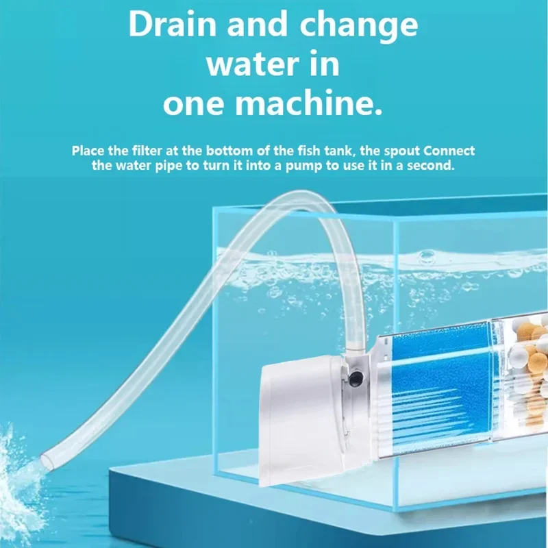 Fish Tank 3-In-1 Filter Aquarium Silent Filter Water Purification Circulation Pump Built-In Submersible Pumps Fish Tank Filter - Image 6