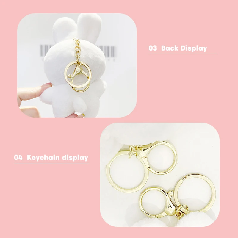 Cute Rabbit Plush Decoration Cartoon Keychain Pendant Little Rabbit Accessories Doll Pendant Birthday Gift - Image 11