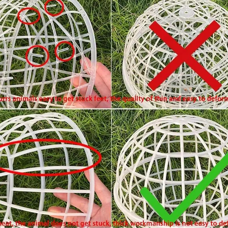 Plastic Ball Cage For Chickens 3 Pieces Spherical Pet Safety Cage Movable Chicken Cage Ball-Shaped Chicken Hamster Cages - Image 3