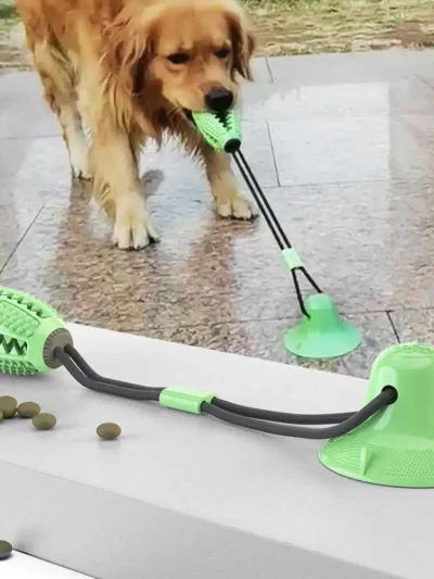 Dog Chew Toys，for Aggressive Chewers，Interactive Dog Suction Cup Toy，Teething Rope Toy，Dog Puzzle Treat Food Dispensing Ball Toy