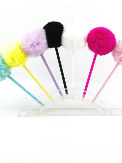 1Pcs Hairy Ball Ballpoint Pen,7Colors Holiday Gift,Office Student Writing Stationery P-2019