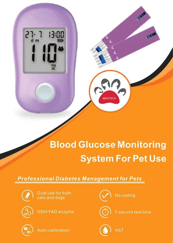 Blood Glucose Meter Blood Glucose Monitoring System For Pet Use Professional Diabetes Management for Pets Accessories Clinic - Image 9