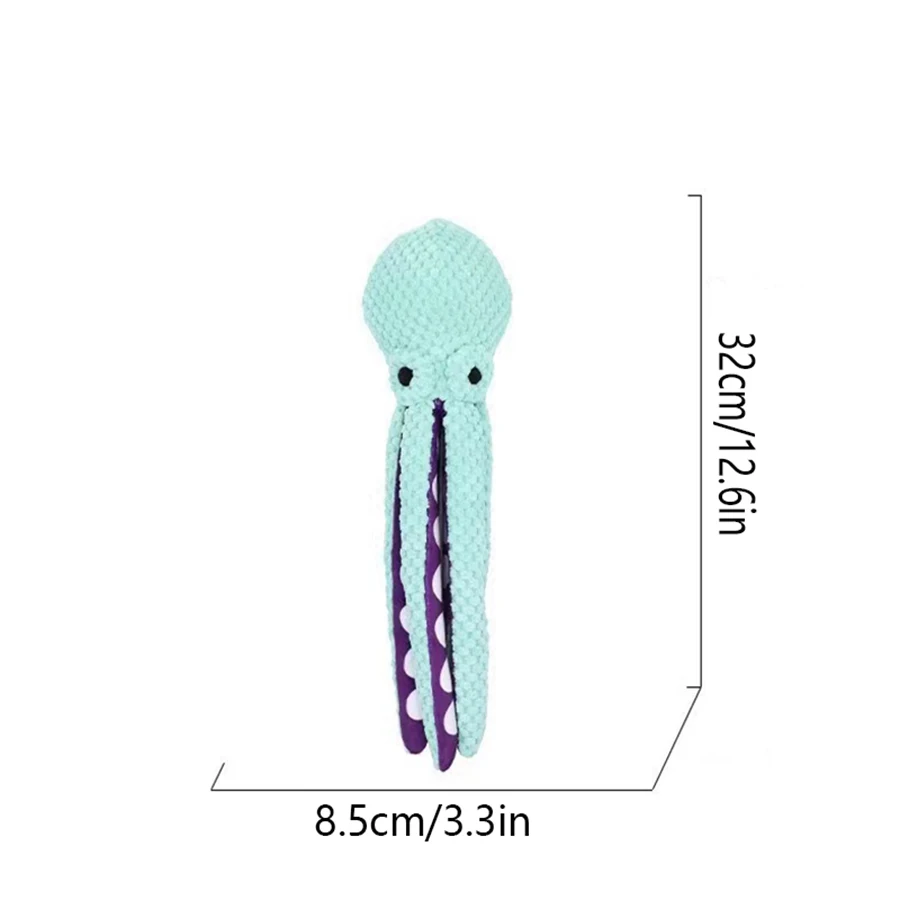 Dog pet plush octopus toy interactive sound anti-demolition home large and small dog boredom companion toy - Image 5