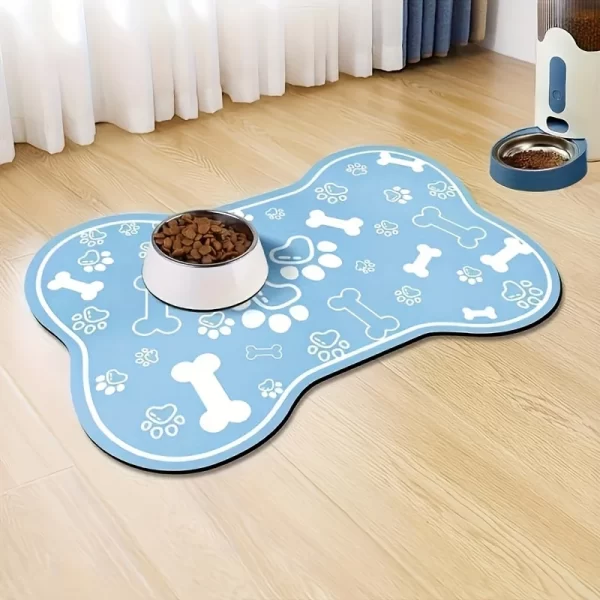 Pet Feeding Mat - Non slip, Scratch resistant, Quick drying Pet Meal Mat, Suitable for Dogs and Cats - Easy to Clean - Image 3