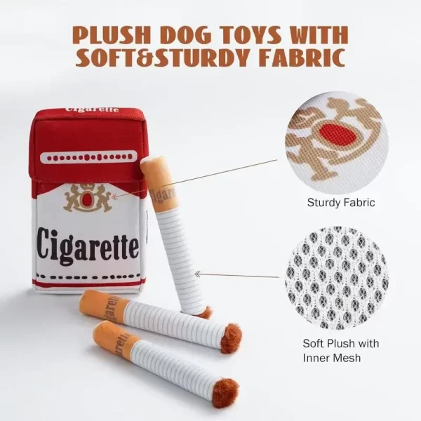 Funny Interactive Puppy Dog Chew Squeak Toys Cigarettes Toys for A Dog Things for Dogs Accessories Plush Supplies Pet Products - Image 5