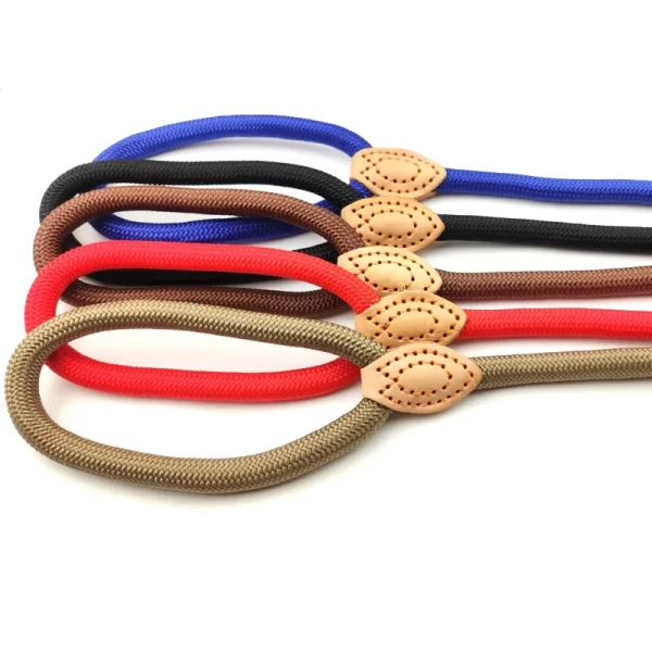 Dog Leash Slip Rope Lead Leash Heavy Duty Braided Rope Adjustable Loop Collar Training Leashes for Small Medium  Dogs - Image 3