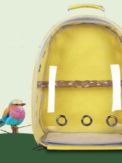Pet Bird Carrier Bag Transparent Backpack Perch Platform Parrot Cage Bird Supplies For Parakeet Cockatiel Budgie Lovebirds