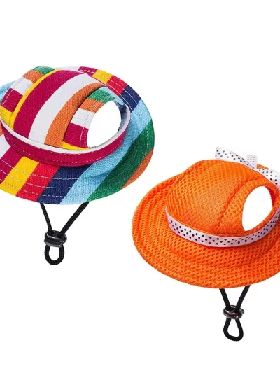 New Summer Mesh Breathable Summer with Ear Holes Cat Accessories Pet Hat Sun Protection Cap Dog Caps