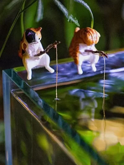 Fish Landscaping Cartoon Fishing Ornaments Aquarium Accessories Household Supplies Home Office Decoration