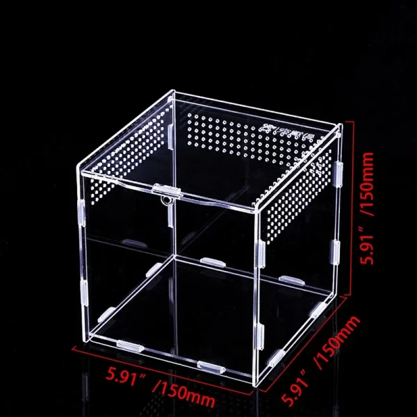 Reptile Habitat Terrarium Breeding Box Acrylic Transparent Insect Spider Lizard Scorpion Feeding Case Reptile Accessories - Image 7