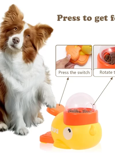 Pet Treat Dispenser, Automatic Snack Feeder for Cat Dog, Anti-Gulping Slow Feeder Bowls for Healthy Eating for Pet Accessories