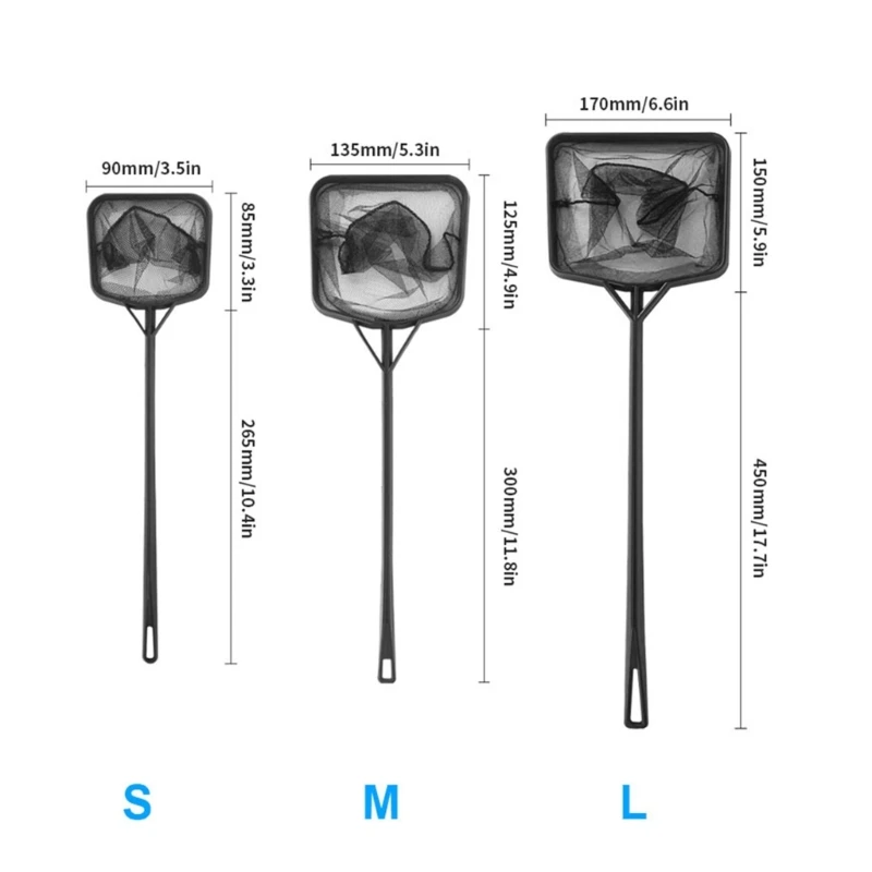 Mutliple Type Portable Fishing Net with Long Handle Fish Tanks Landing Net Tool - Image 6