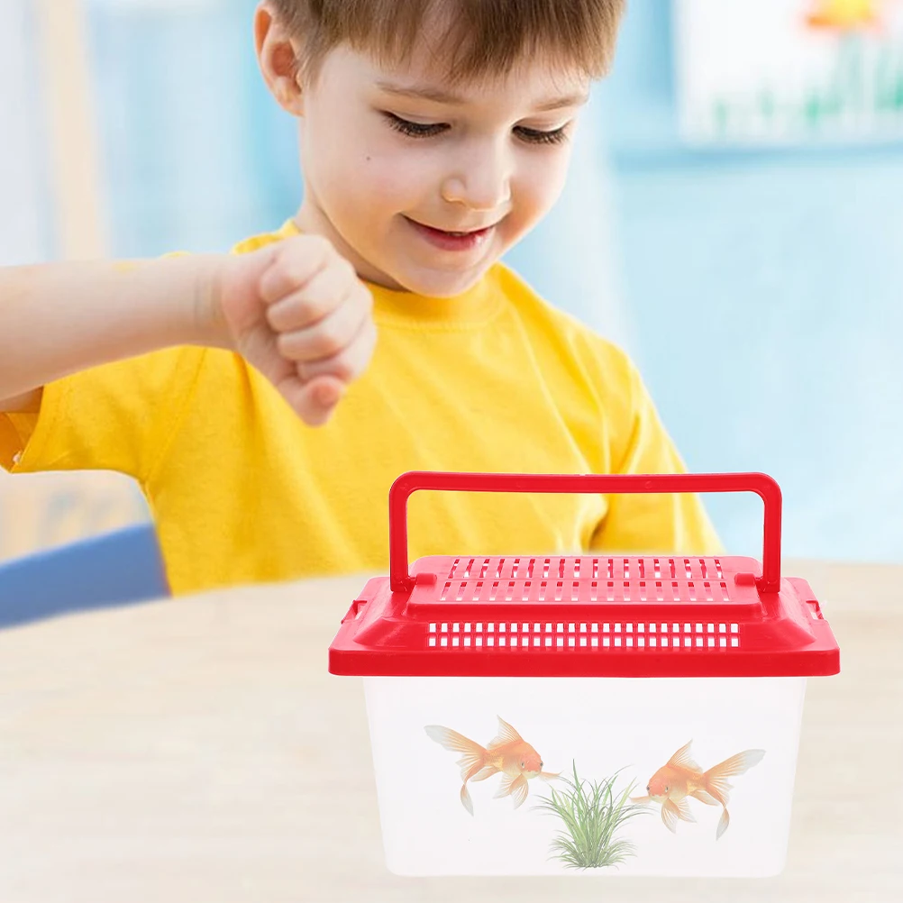 Fish Tank Box Baby Portable Aquarium Clear Mini Tanks Plastic Bowls Terrarium Travel Cage Hamster Transport Waterproof Easy - Image 3