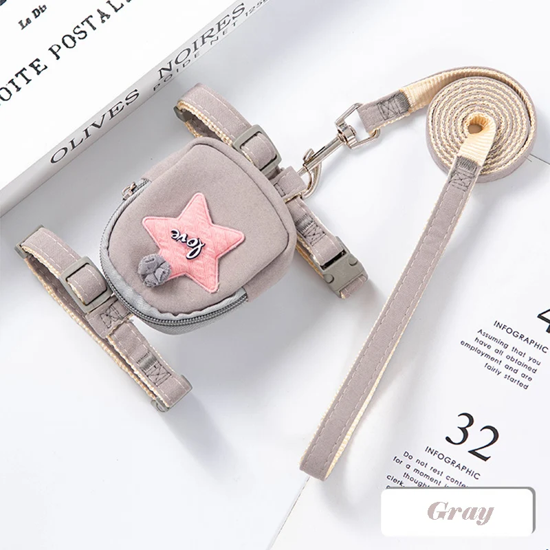 Fashion Cat Dog Harness and Leash Set for Cats Small Dogs Cartoon Print Pet Harnesses with Backpack Kitten Ropes Accessories - Image 14