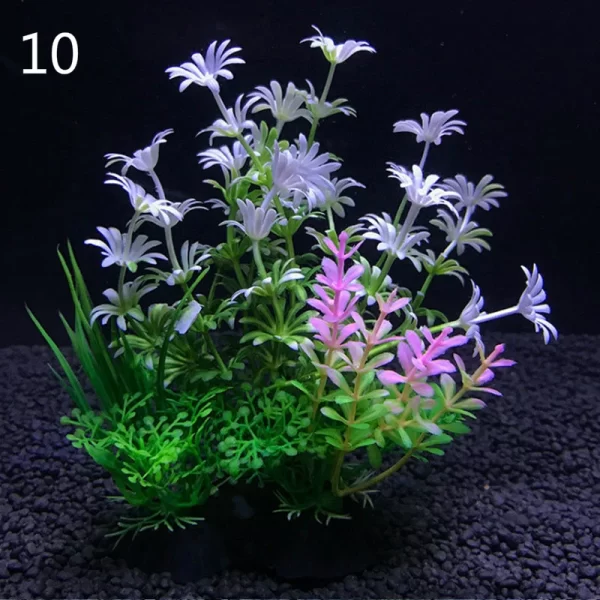 12 Kinds Artificial Aquarium Decor Plants Water Weeds Ornament Aquatic Plant Fish Tank Grass Decoration Accessories 14cm - Image 13