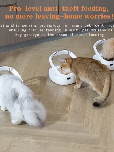 Smart Feeder Anti-snatch Replacement Chip Recognition Sensor Automatic Feeder, Dog and Cat Food Dispenser Prevent Stealing Food