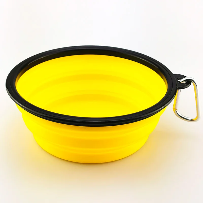 Collapsible Pet Silicone Dog Food Water Bowl Outdoor Camping Travel Portable Folding Pet Supplies Pet Bowl Dishes with Carabiner - Image 13