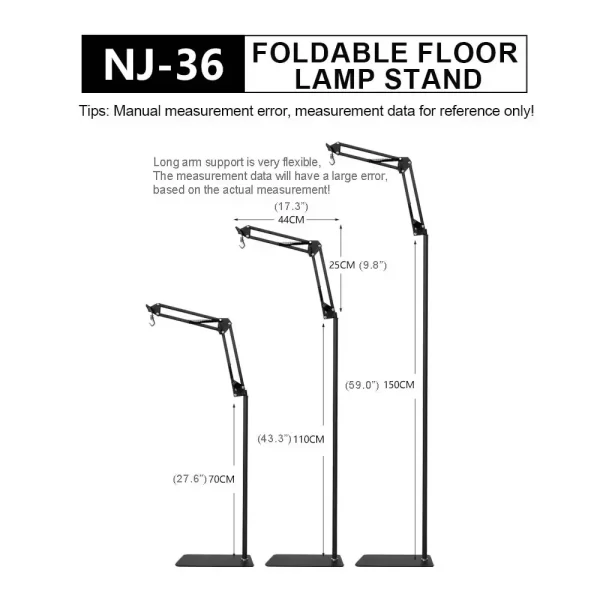 Reptile Accessories Three Gears Adjustable Landing Light Holder Basking Back Long Arm Reptile lamp Stand for Lizards Turtles - Image 7