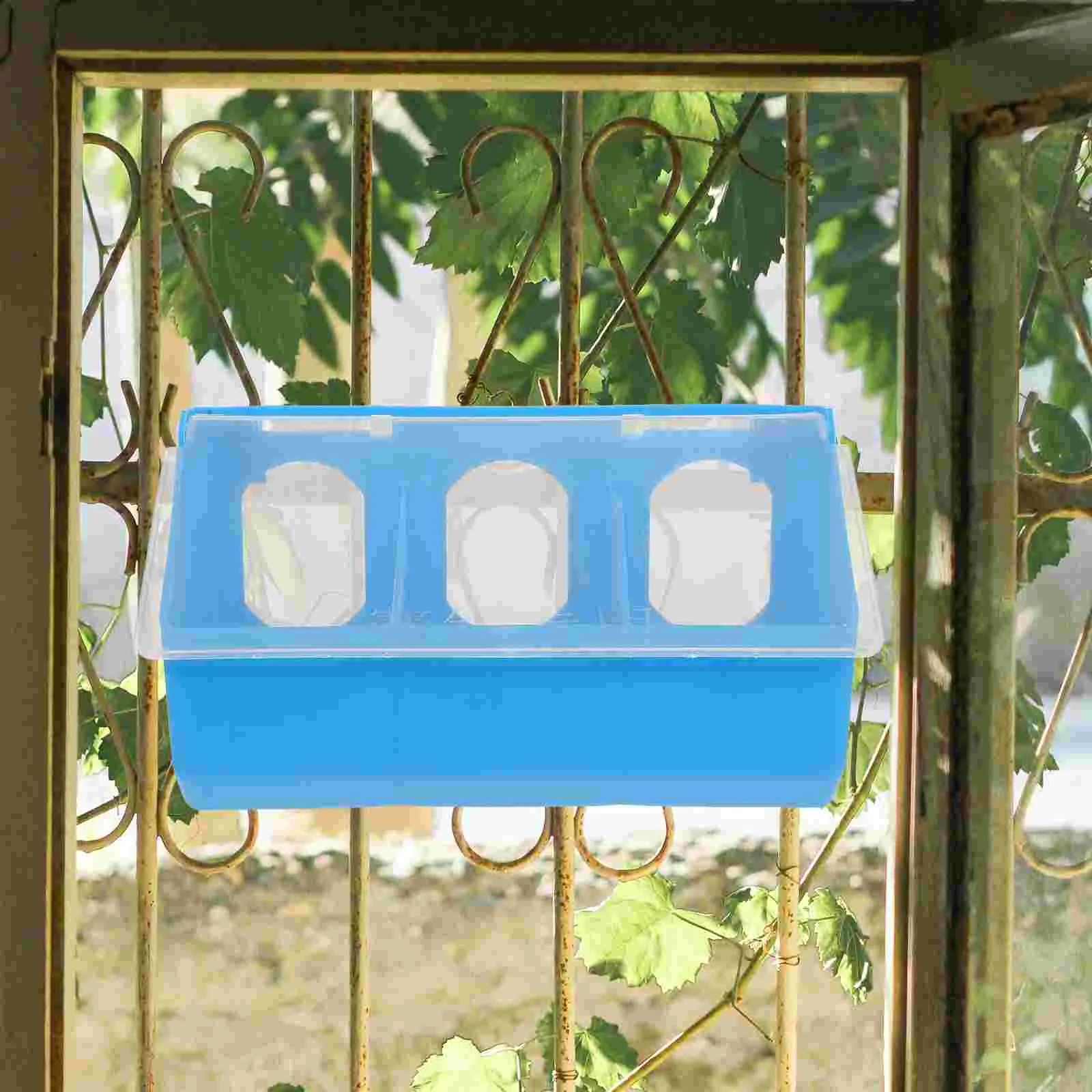 Hangable Pigeon Feeder Multi-Grid Pigeon Food Storage Box Bird Cage Hanging Feeder for Poultry Pigeon Parrot Food Storage Case - Image 3