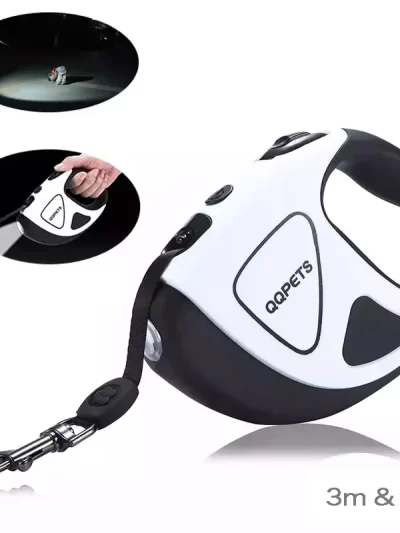 Pet Dog Retractable Leash With LED Shining 3m 5m Automatic Stretching Dog Hand Holding Fiber Rope Pet Supplies Leashes