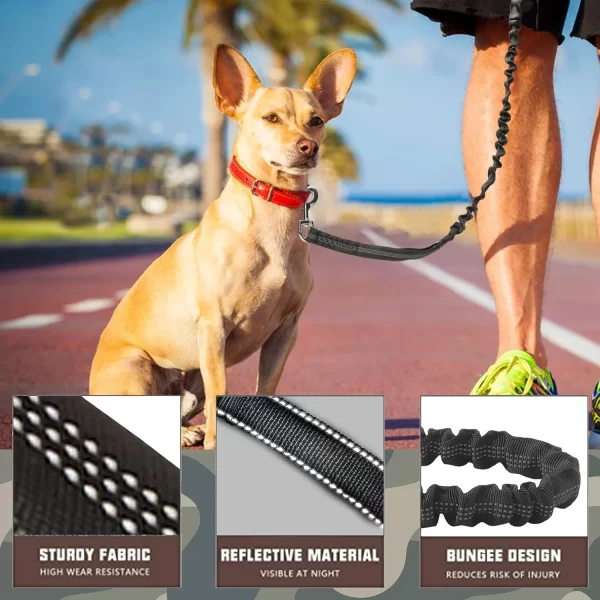 Dog Leash Large Dogs, Bungee Dog Leash Heavy Duty, No Pull Dog Leash for Shock Absorption, Dog Training Leash for Medium Large B - Image 3