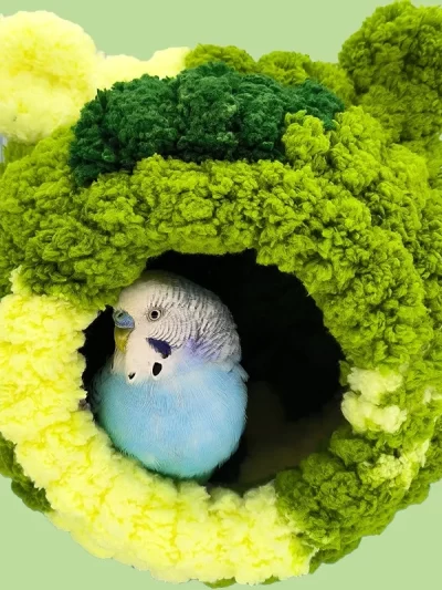 Warm Bird Nest Winter House Hanging Hammock Cage Accessories Plush Hideaway for Parrot Hummingbird Decoration Bird Cages