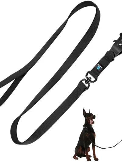 5Ft Nylon Large Dog Leash Tactical Frog Clip Metal Padded Control Handle Durable Military German Shepard Rope Training Supplie