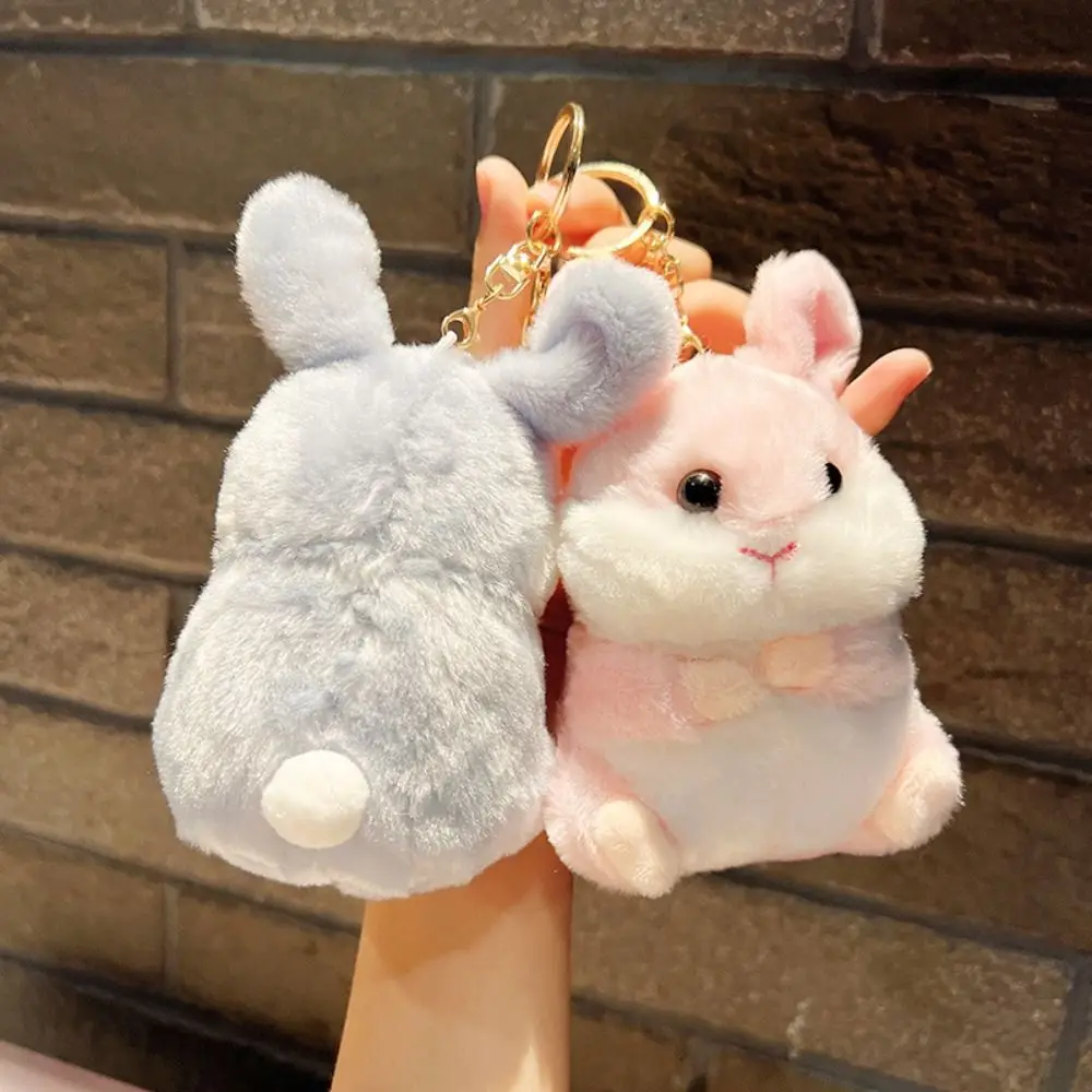 Doll Pendant Schoolbag Accessories Hamster Rabbit Plush Keyring Bunny Plush Keyring Rabbit Plush Keychain Animal Stuffed Toys - Image 5