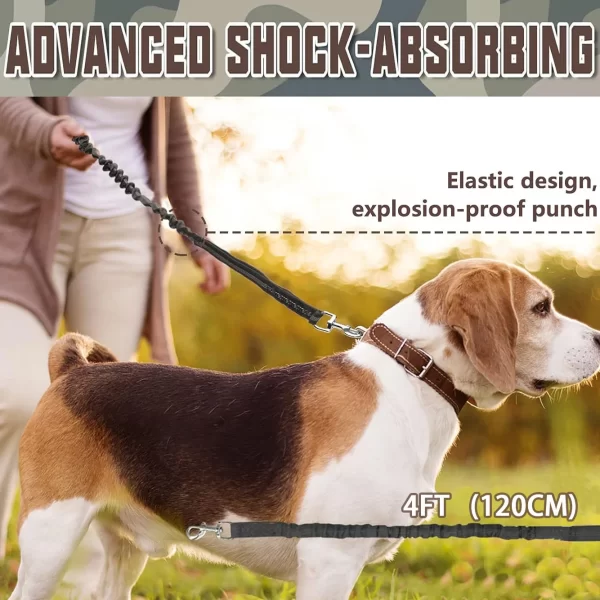 Dog Leash Large Dogs, Bungee Dog Leash Heavy Duty, No Pull Dog Leash for Shock Absorption, Dog Training Leash for Medium Large B - Image 2