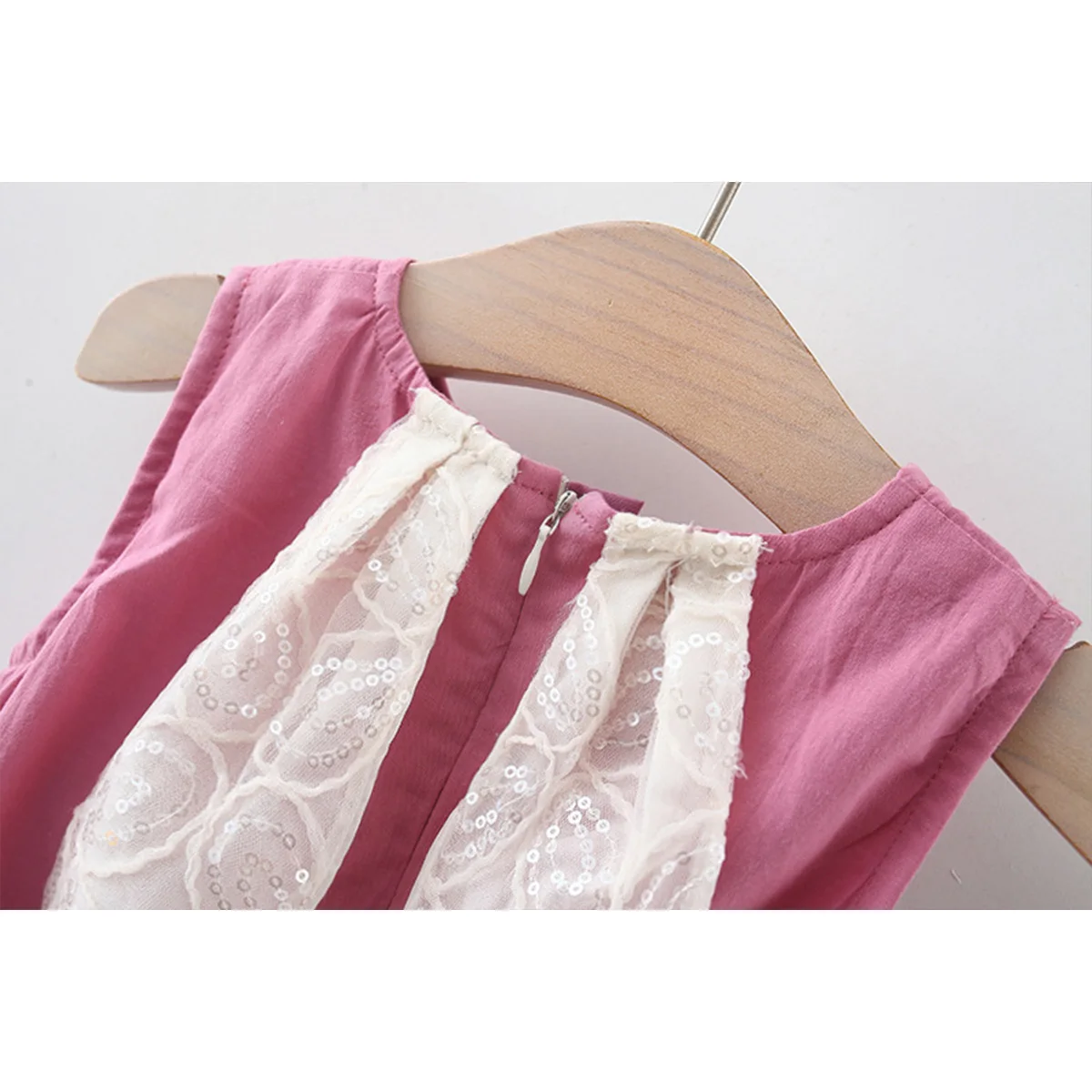 Baby Girl Summer New Dress Sweet Sleeveless Round Neck Chest Little Rabbit Accessories Back Long Ears Princess Dress - Image 5