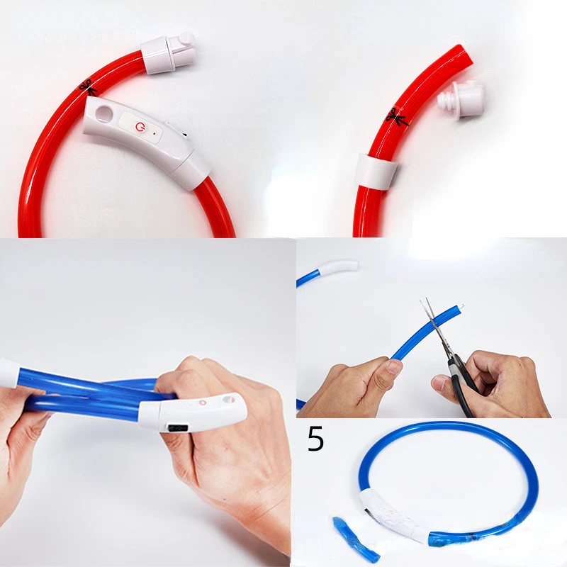 LED Pet Luminous Collar USB Charging Collar Teddy Anti Lost Collar Dog Cat Accessories Supplies - Image 3