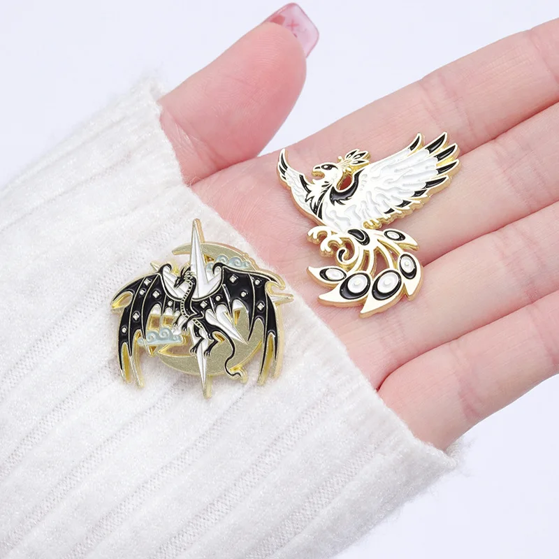 Dragon Birds Animals Enamel Pin Lapel Metal Gifts Backpack Hat Friends Brooch Badge Jewelry Accessories Wholesale - Image 2