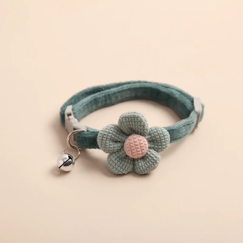 1Pc Cat Collar with Cute Flower Adjustable Buckle Cat Collar Bell Collar Cat Small Pet Supplies Kitten Collar Small Dog Acce - Image 9