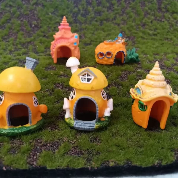 Aquarium Decoratations Fish Tanks Accessories for Fish Shrimp Hiding Shelter Simulation PVC Mini Mushroom Conch House Ornaments - Image 15