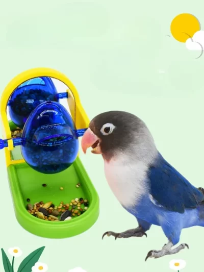1PCS Pet Bird Toys For Parrots Bird Cage Feeder Foraging Intelligence Fun Training Leaking Food Props Random Color Accessories