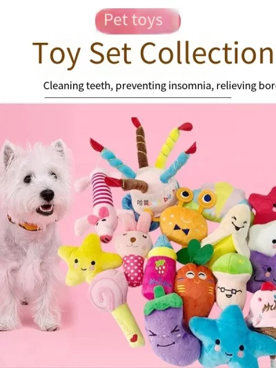 New Dog Pet Toys Grinding Teeth Resistant Plush Fruit Sound Toys Plush Toys Cat Supplies