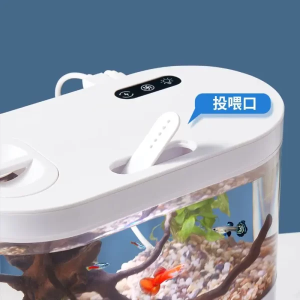 USB Mini Desktop Aquarium Built-in Water Pump / LED light / Filter Self circulation and self circulation goldfish tank - Image 3